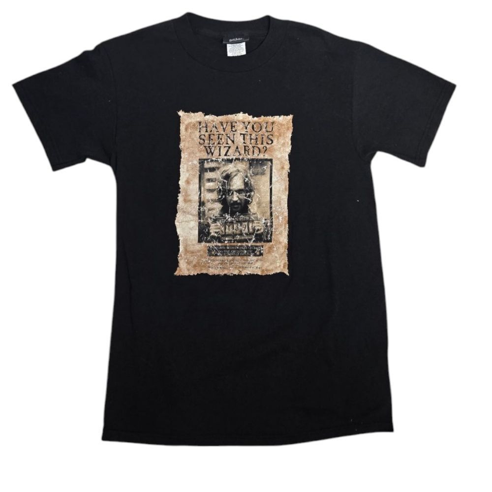 VINTAGE Harry Potter Sirius Black wanted poster Prisioner Of Azkaban t-shirt S